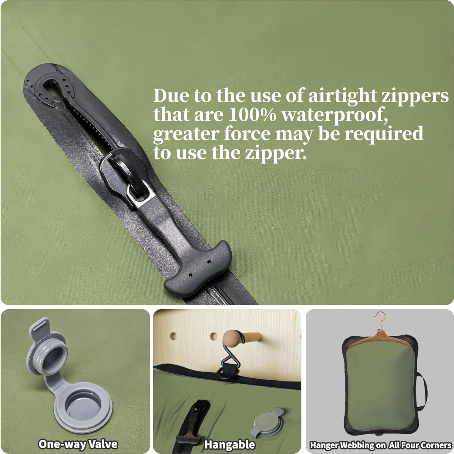 Bolsas de Vacío YEEKORO 2 Pack Verde Militar 42.9x33 cm