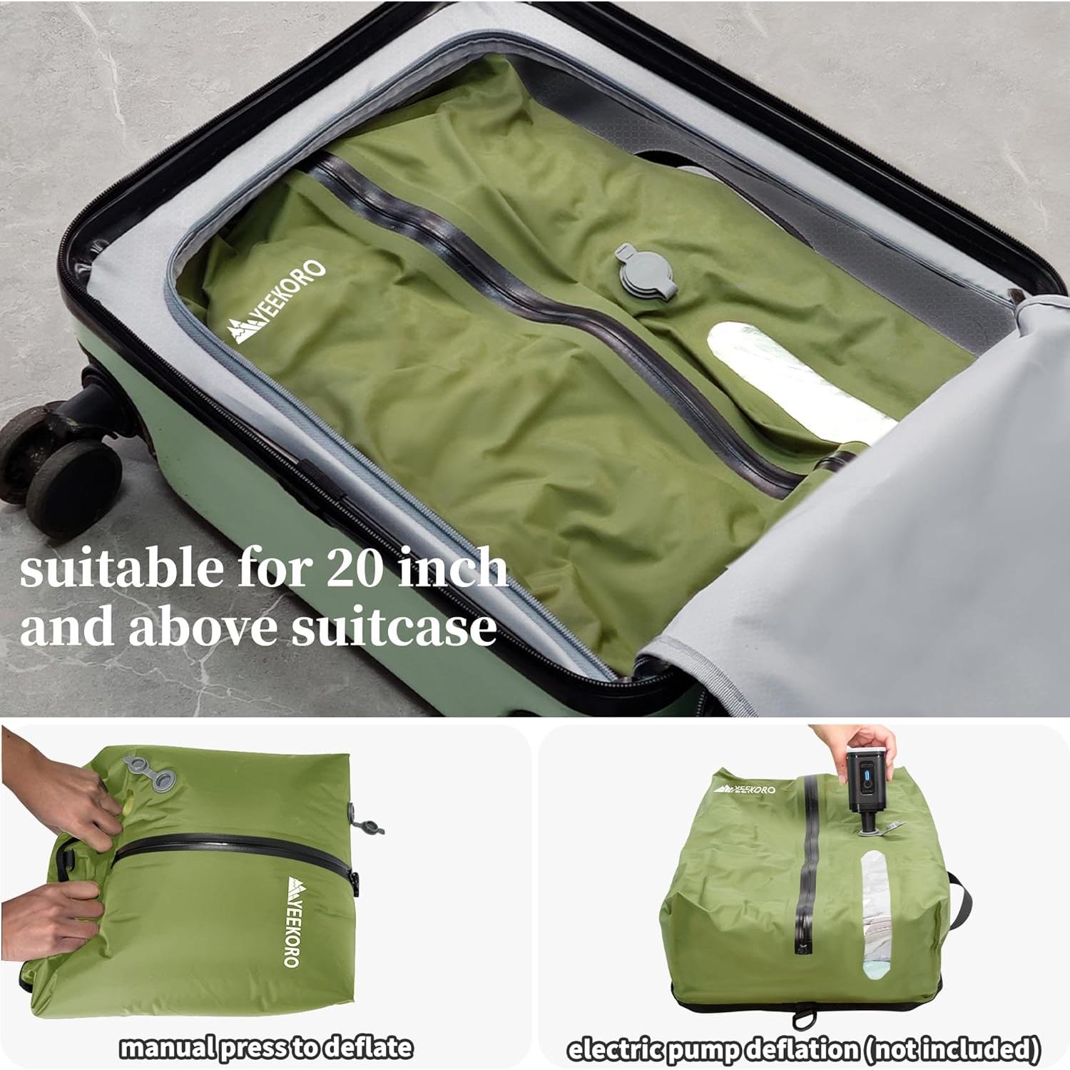 Bolsas de Vacío YEEKORO 2 Pack Verde Militar 42.9x33 cm