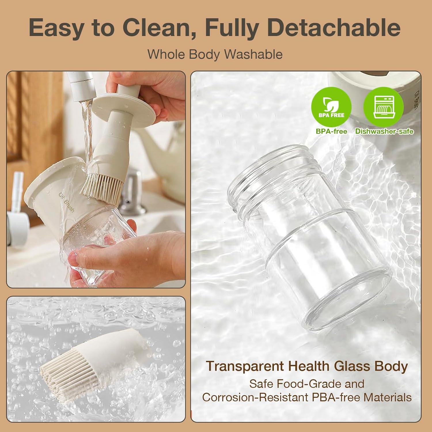 Dispensador de Aceite YARRAMATE 300ml con Brocha Silicona