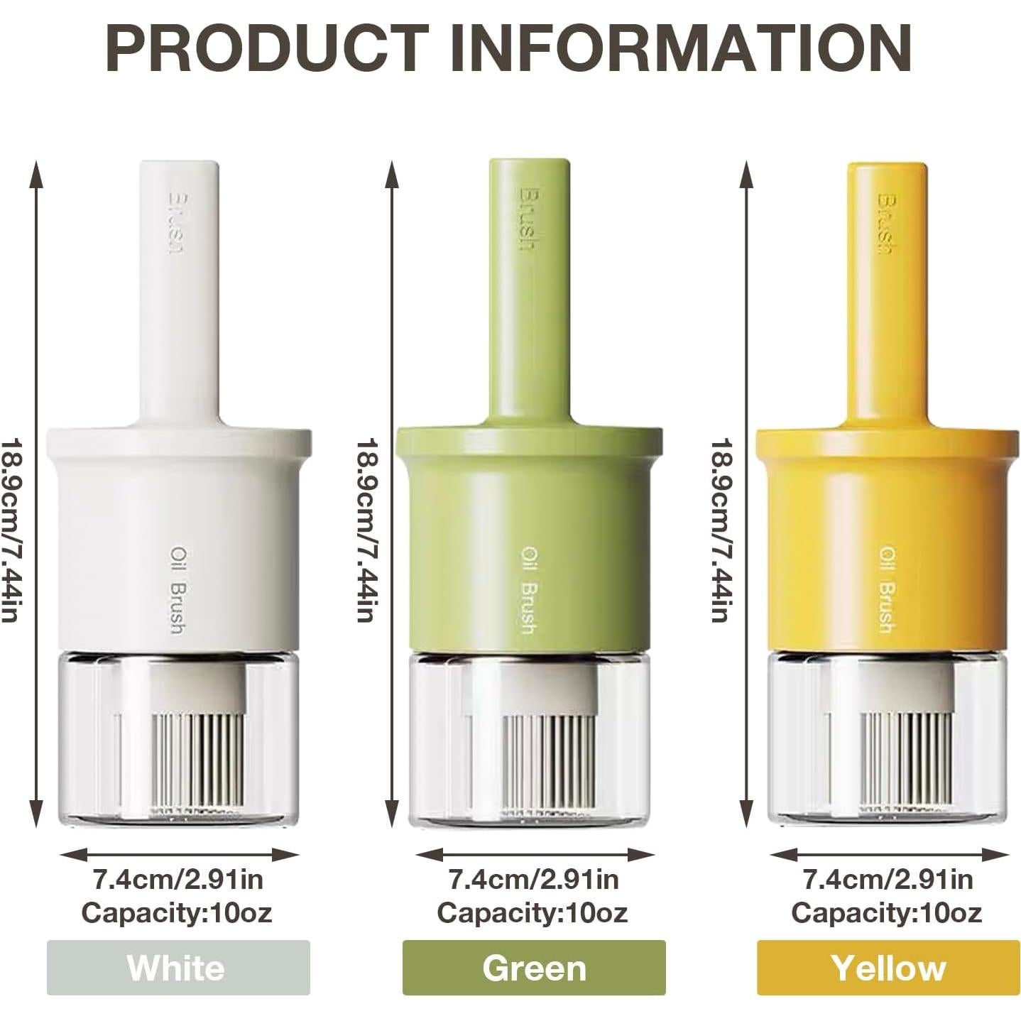 Dispensador de Aceite YARRAMATE 300ml con Brocha Silicona