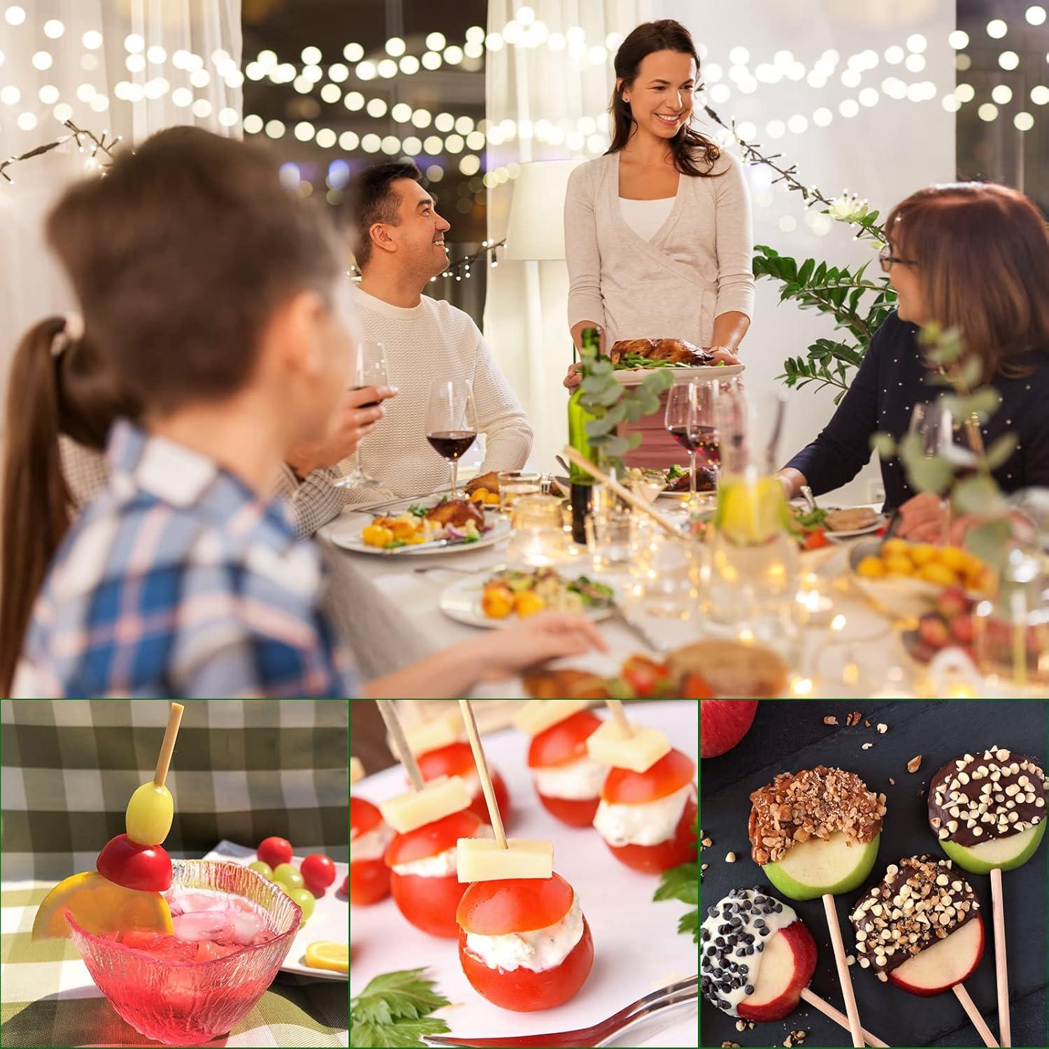 Brochetas de Bambú Semi Puntiagudas Judia YLL 10.16 cm - 100 Piezas