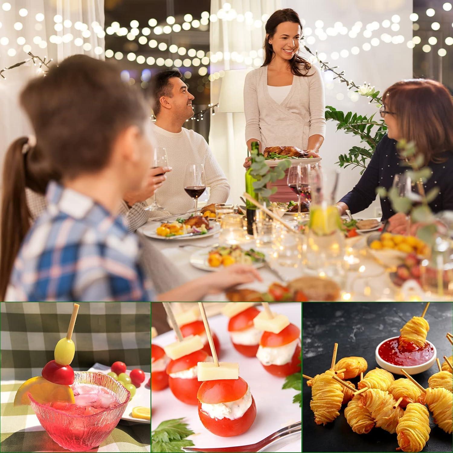 Brochetas de Bambú Semi Puntiagudas Judia YLL 10.16 cm - 100 Piezas