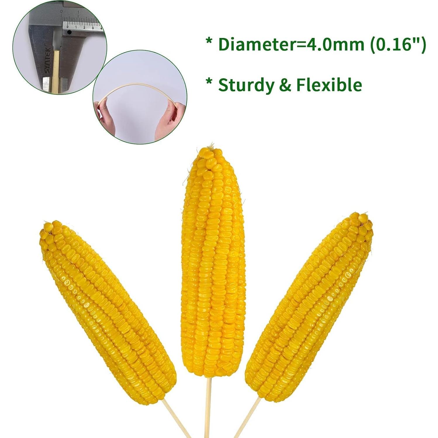 Brochetas de Bambú Semi Puntiagudas Judia YLL 10.16 cm - 100 Piezas