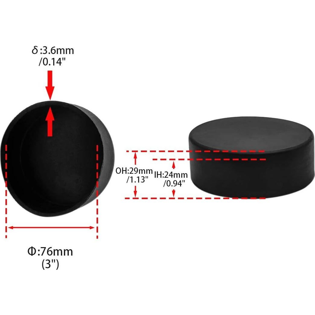 Cubiertas de Mesa Flyshop 4PCS Protectores de Piso Goma 76mm