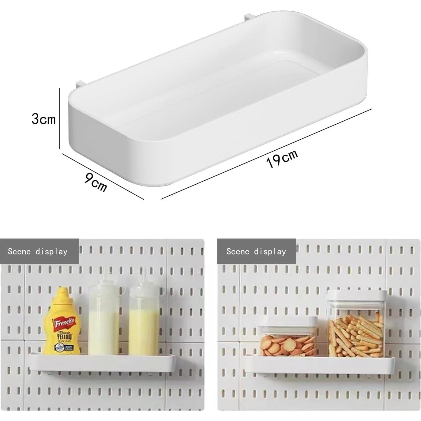 Bandejas de Tablero Perforado Chris.W 2Pcs Blancas 19.05x8.89cm