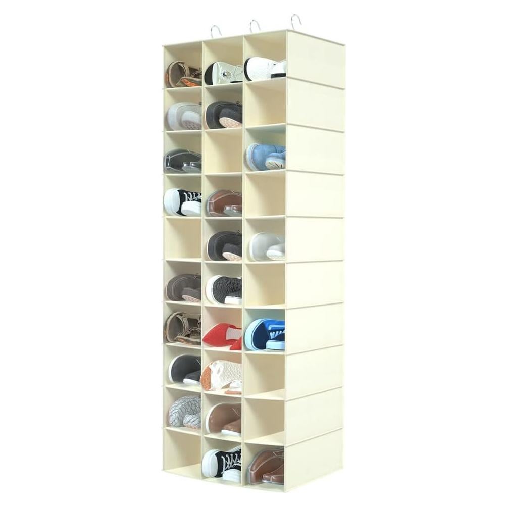 Organizador de Zapatos Colgante Coastal Rose 30 Compartimentos Beige