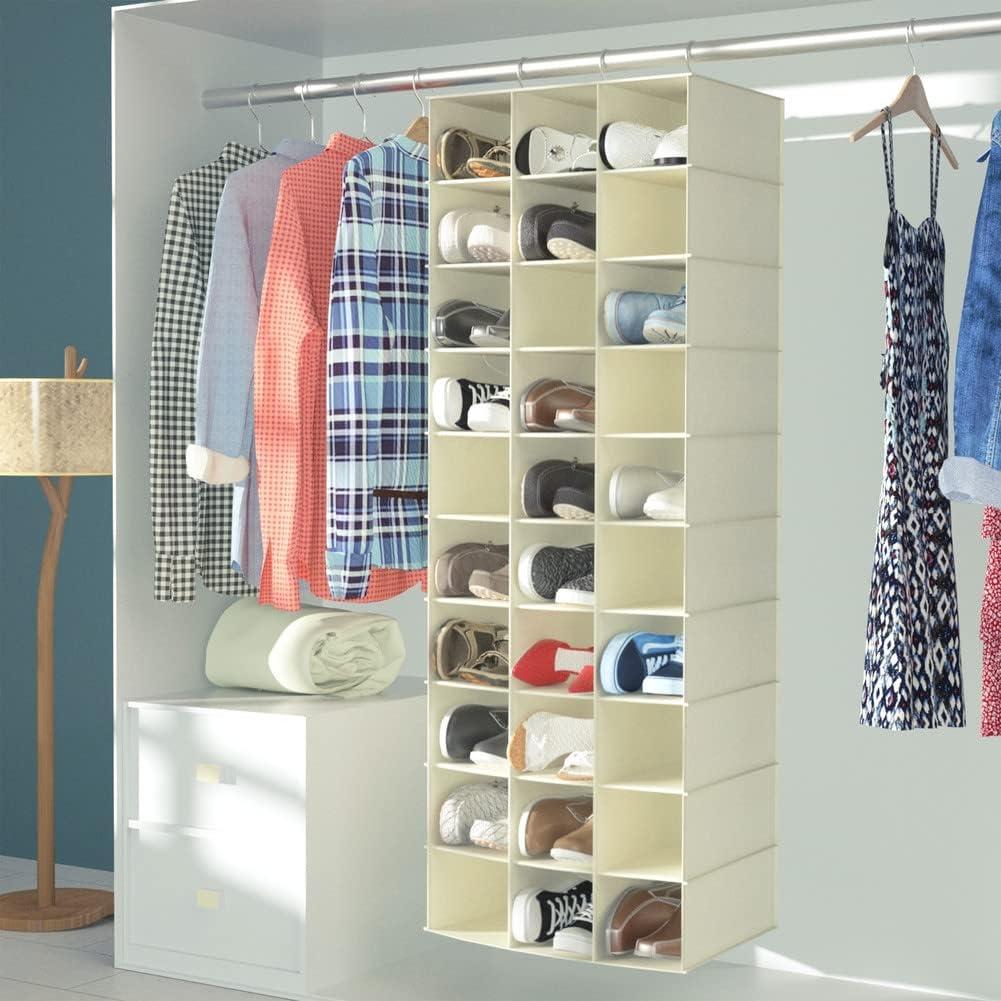 Organizador de Zapatos Colgante Coastal Rose 30 Compartimentos Beige