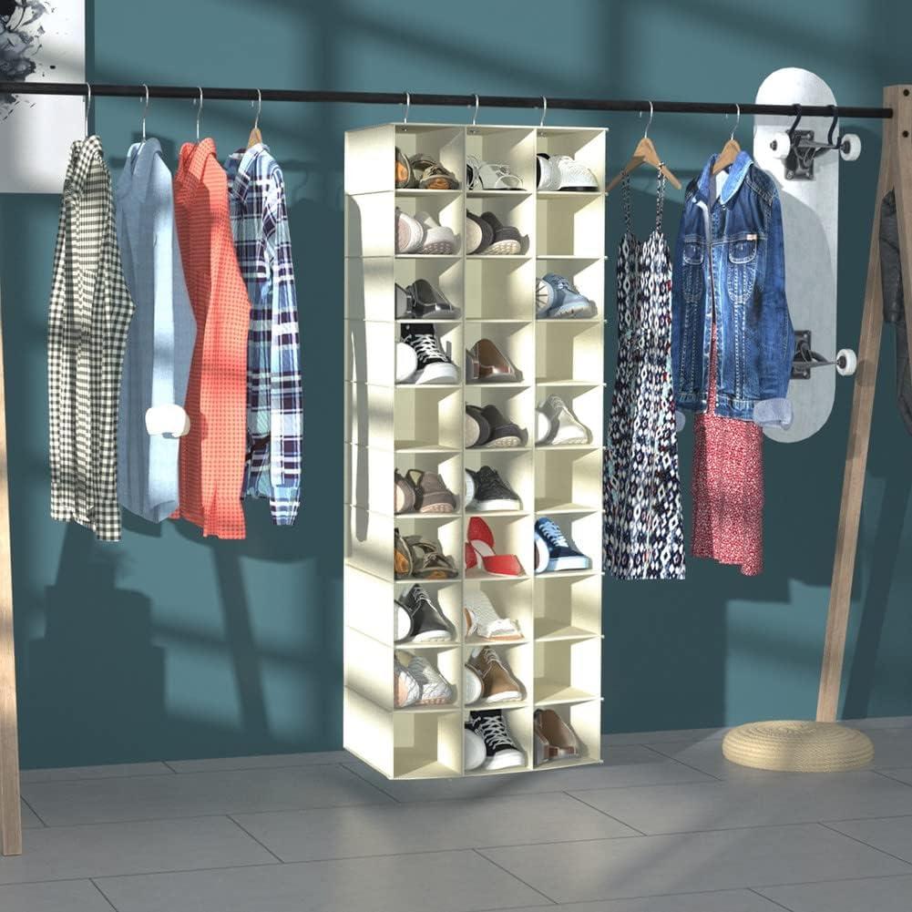 Organizador de Zapatos Colgante Coastal Rose 30 Compartimentos Beige