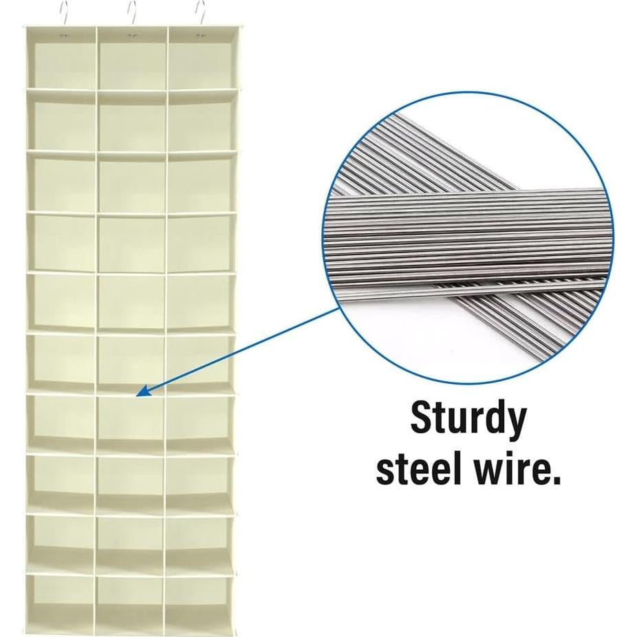 Organizador de Zapatos Colgante Coastal Rose 30 Compartimentos Beige