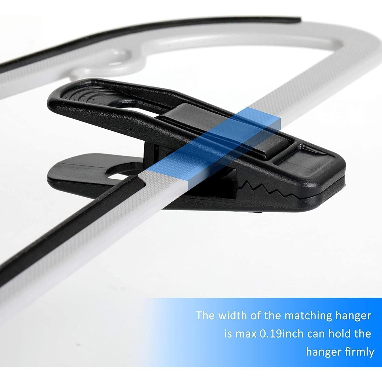 Organizador de Perchas Tinfol Negro 80pc Ganchos y Clips