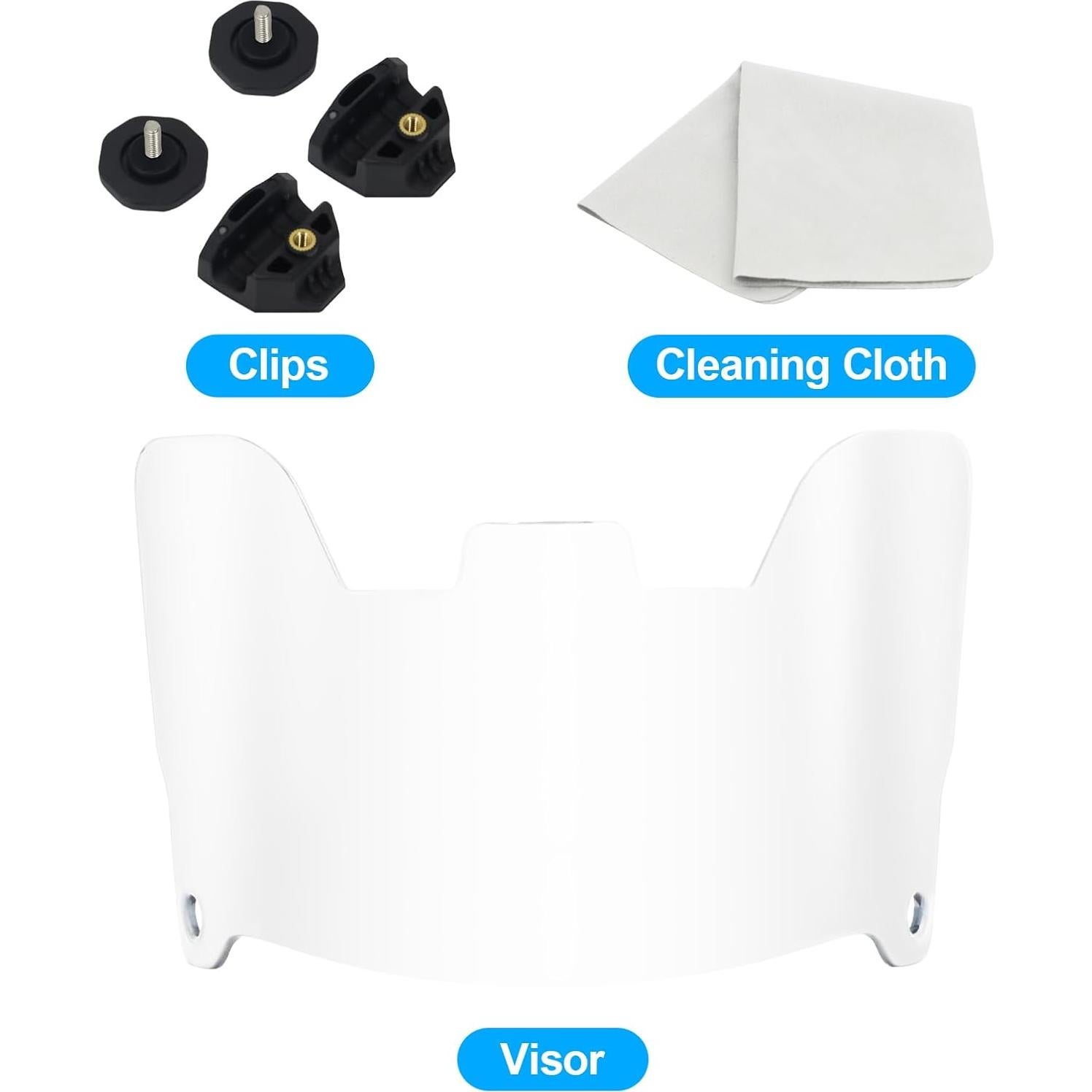 Visera de Fútbol Zoviura Visor1 Clara Anti-Vaho Resistente