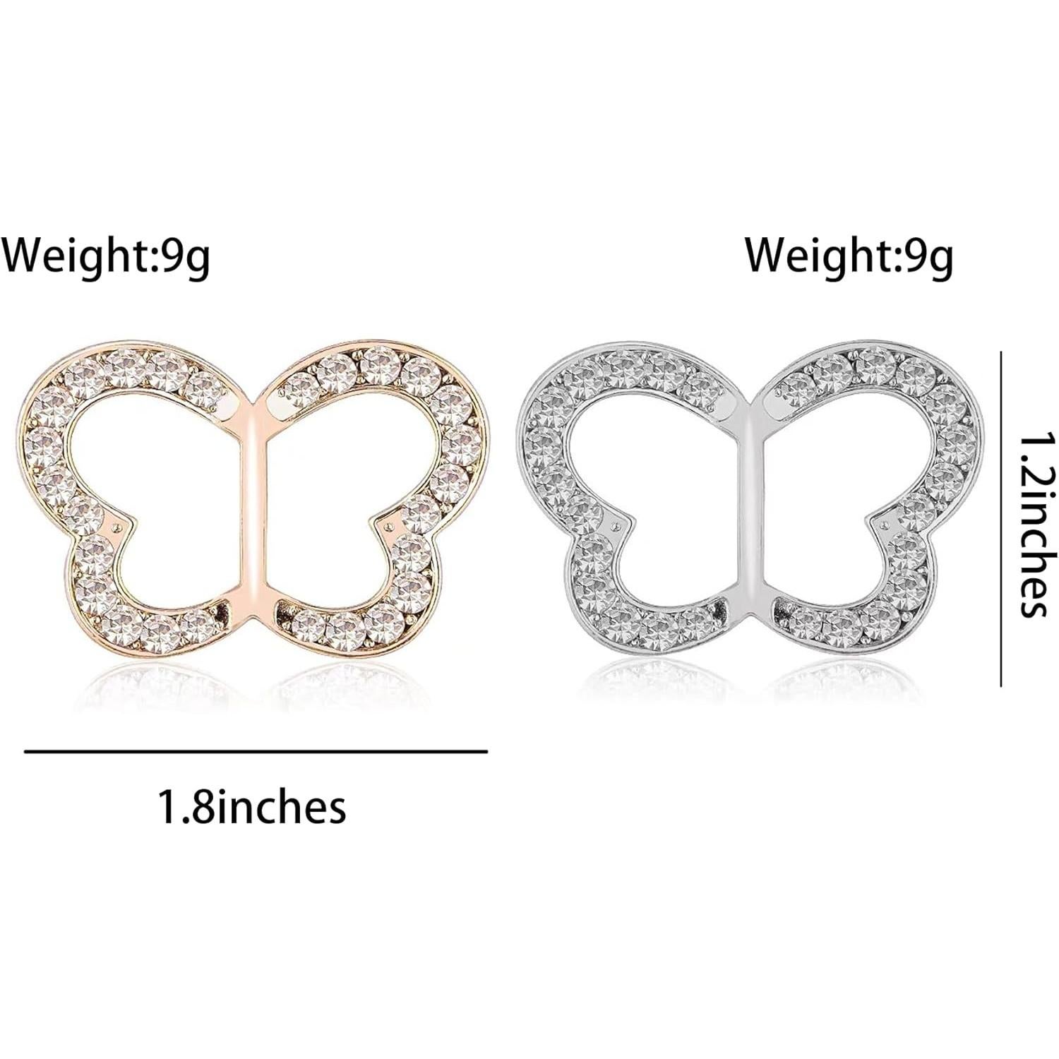 Anillo de Bufanda Mariposa ROFARSO 2 Piezas Joyería Cristal