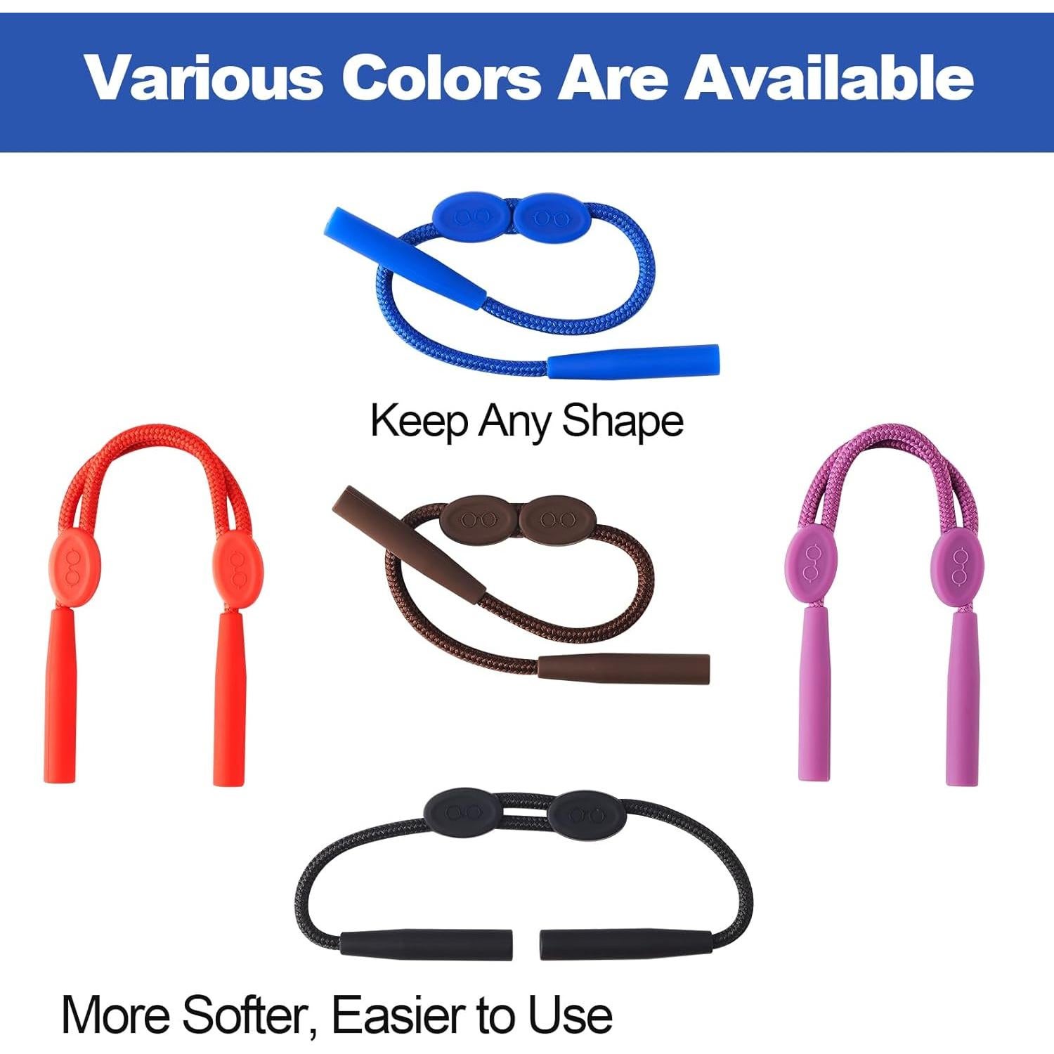 Correa Ajustable para Gafas Niños Omnful 16.5-25.4cm 4pcs Negro