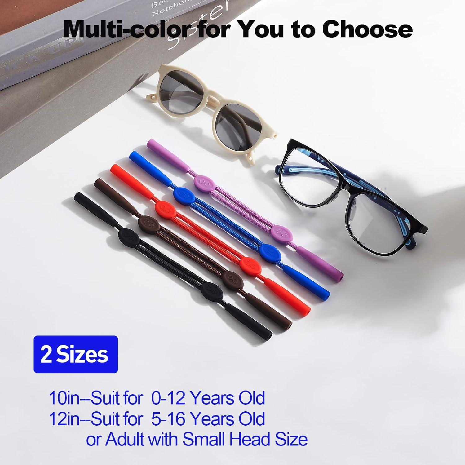 Correa Ajustable para Gafas Niños Omnful 16.5-25.4cm 4pcs Negro