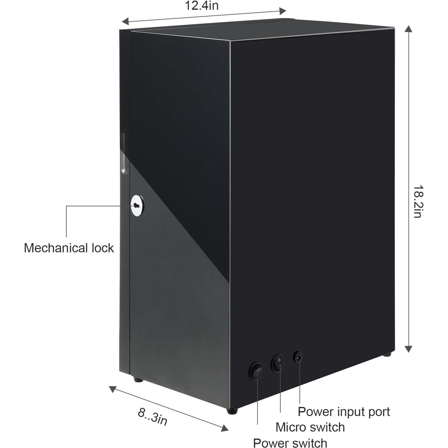 Enrollador de Relojes SNEOLTJN para 12 Relojes Negro con LCD