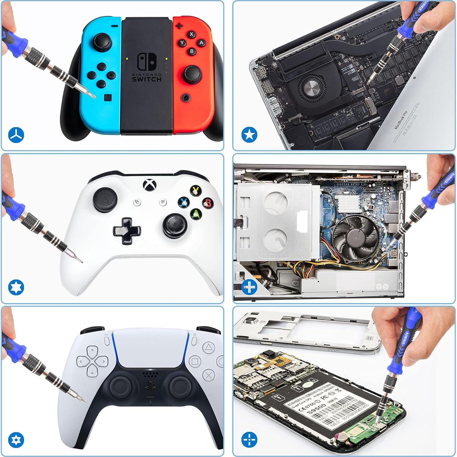 Juego de Destornilladores Magnéticos STREBITO 124 Piezas