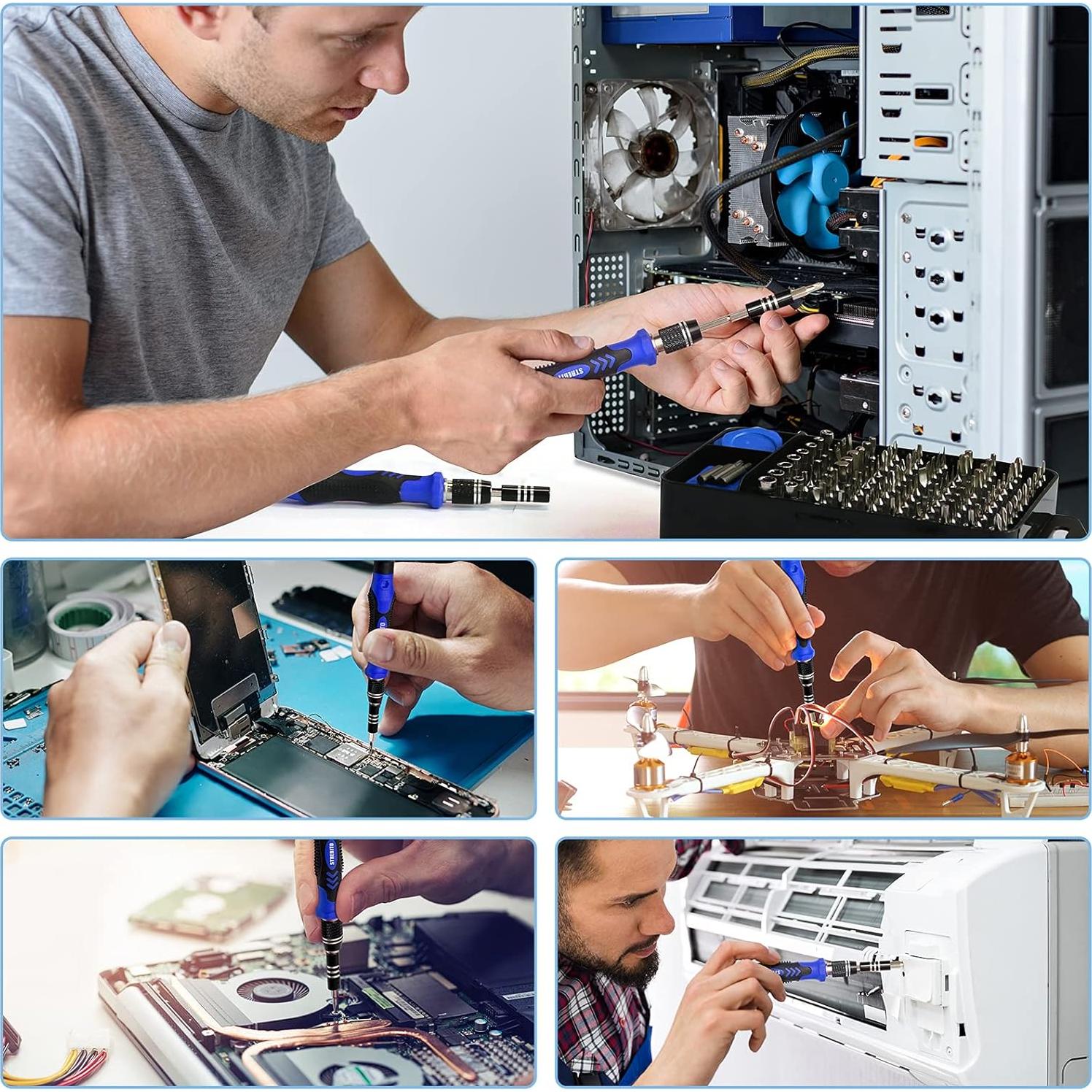 Juego de Destornilladores Magnéticos STREBITO 124 Piezas