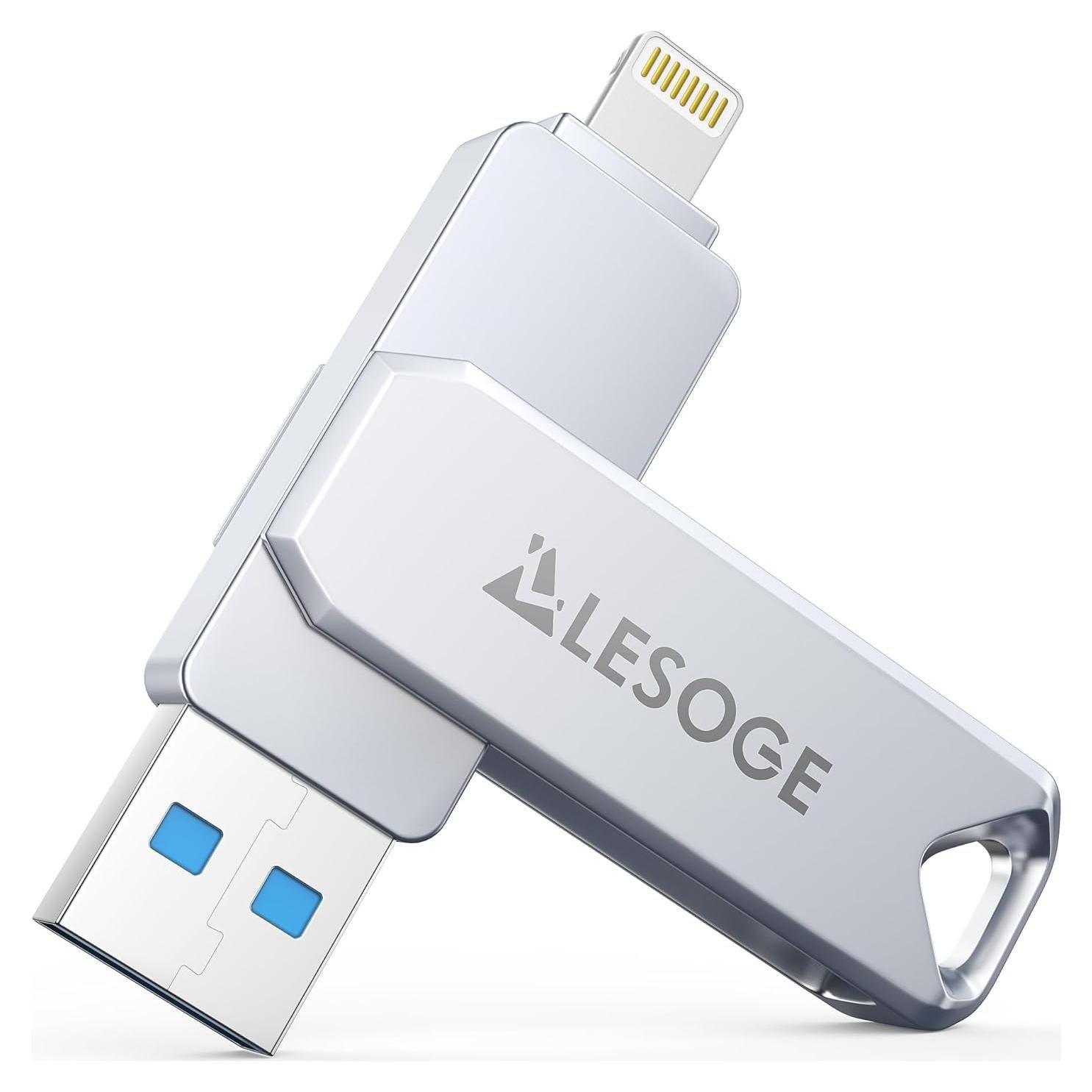 Unidad Flash USB 128GB LESOGE MFi para iPhone y Android