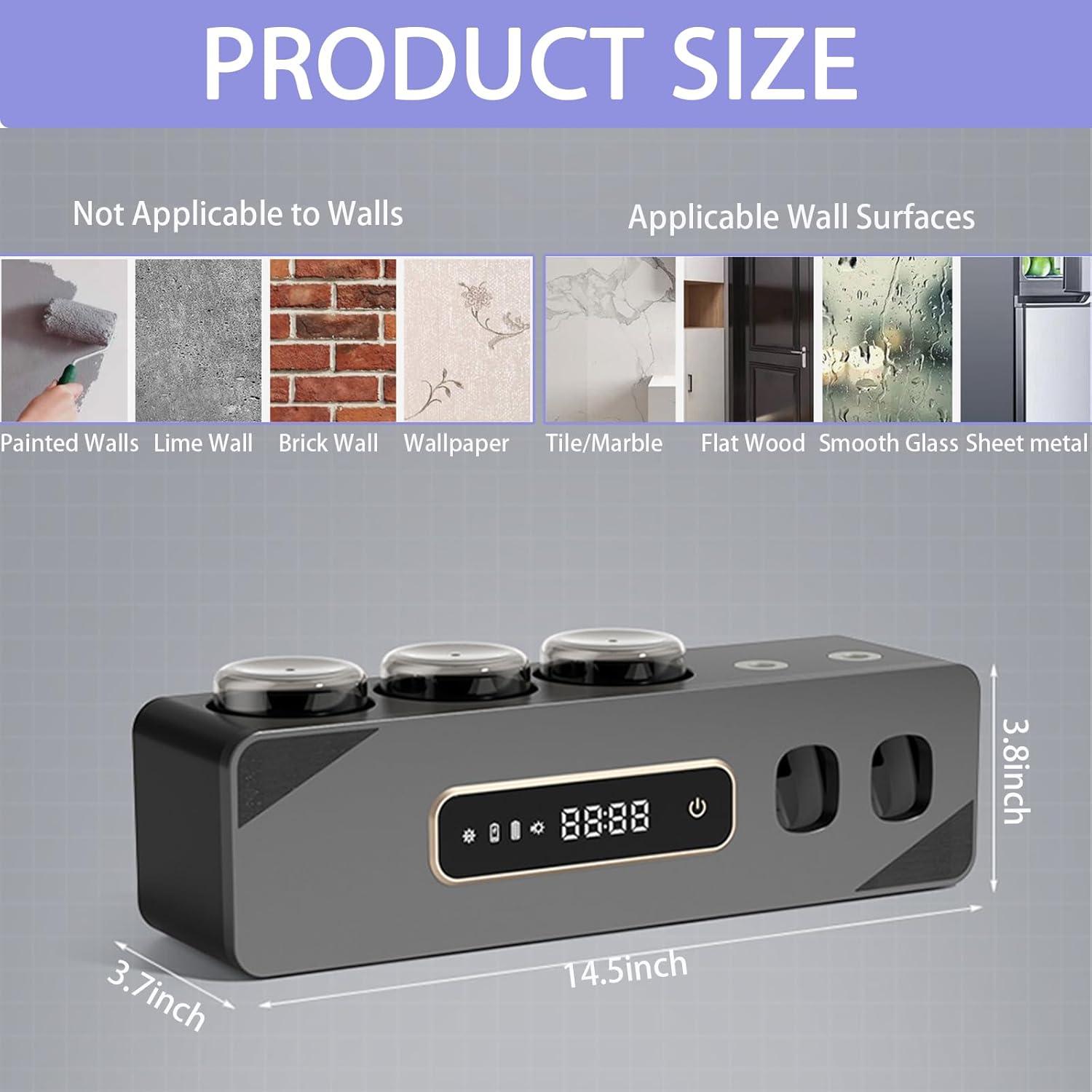 Soporte para Cepillos de Dientes Wekity Blanco con Dispensador Automático