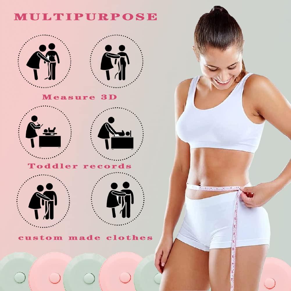 Paquete de 2 cintas métricas retráctiles BrainKer 150 cm