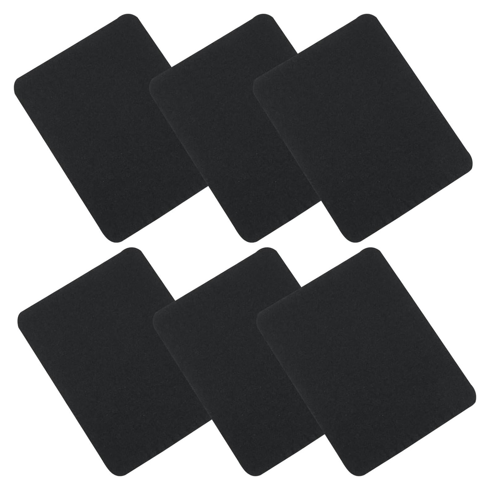 6 Parches Autoadhesivos Negros para Reparación de Ropa 9.4x12.4cm