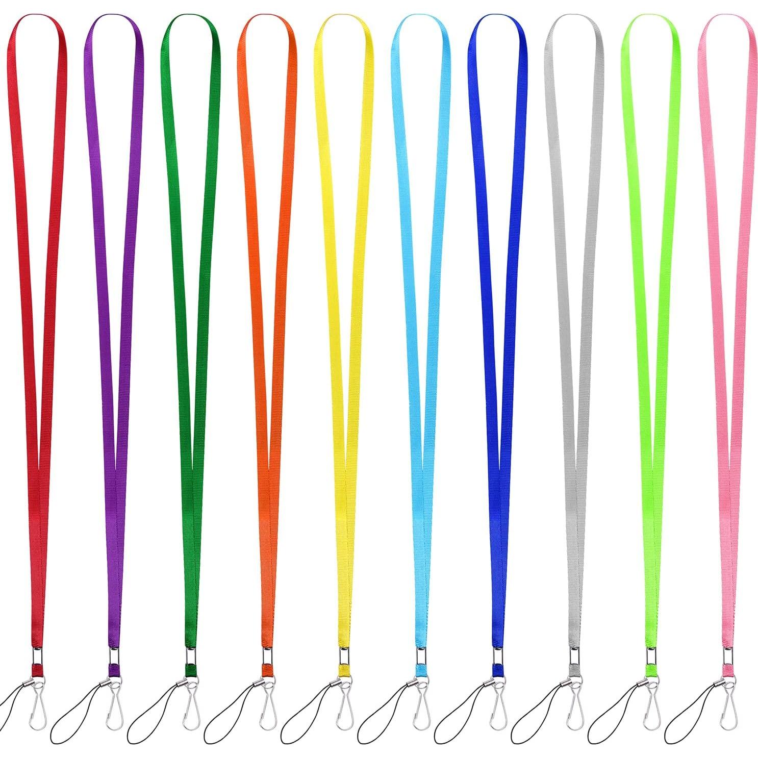 Paquete de 20 Lanyards de Nylon Wisdompro 43 cm con Clip J