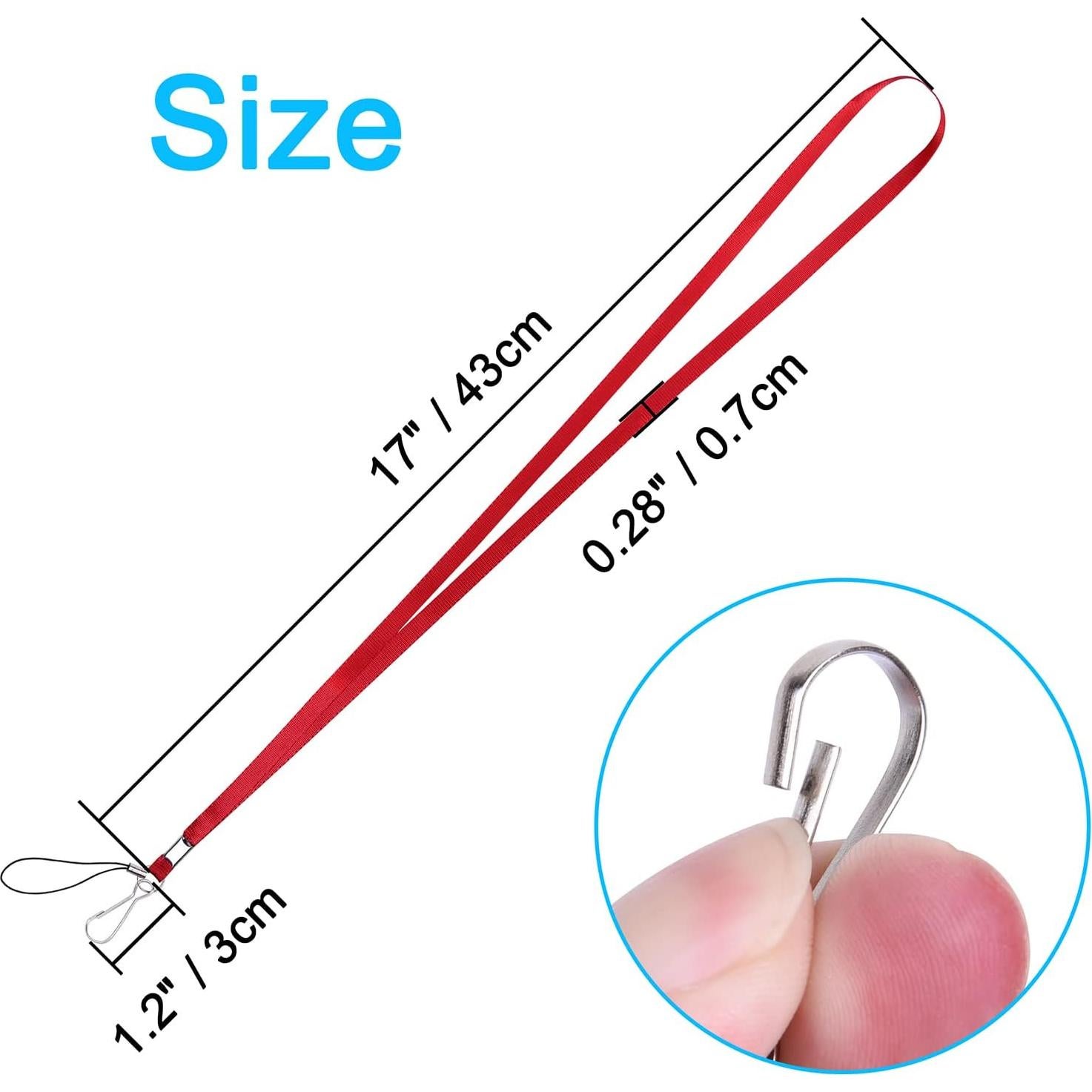 Paquete de 20 Lanyards de Nylon Wisdompro 43 cm con Clip J