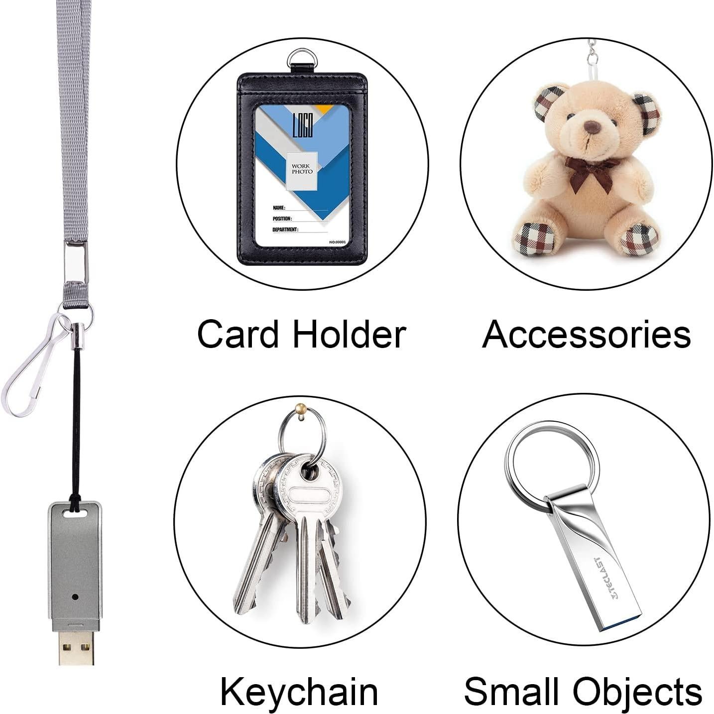 Paquete de 20 Lanyards de Nylon Wisdompro 43 cm con Clip J