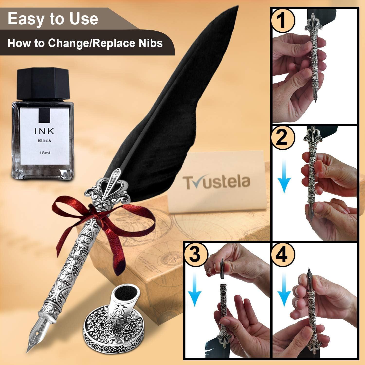 Juego de Plumas de Caligrafía Trustela con 18 Puntas y Tinta