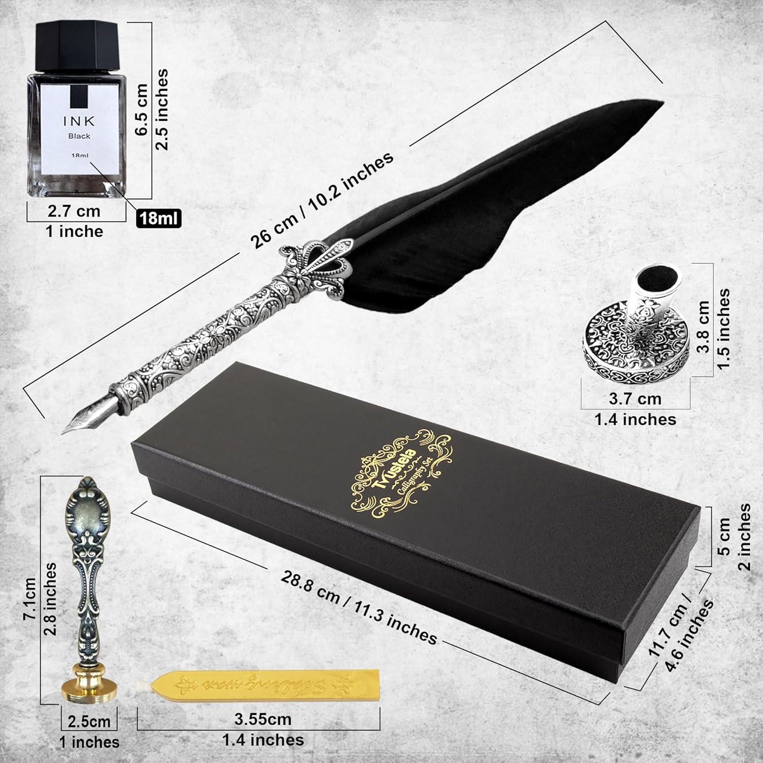 Juego de Plumas de Caligrafía Trustela con 18 Puntas y Tinta