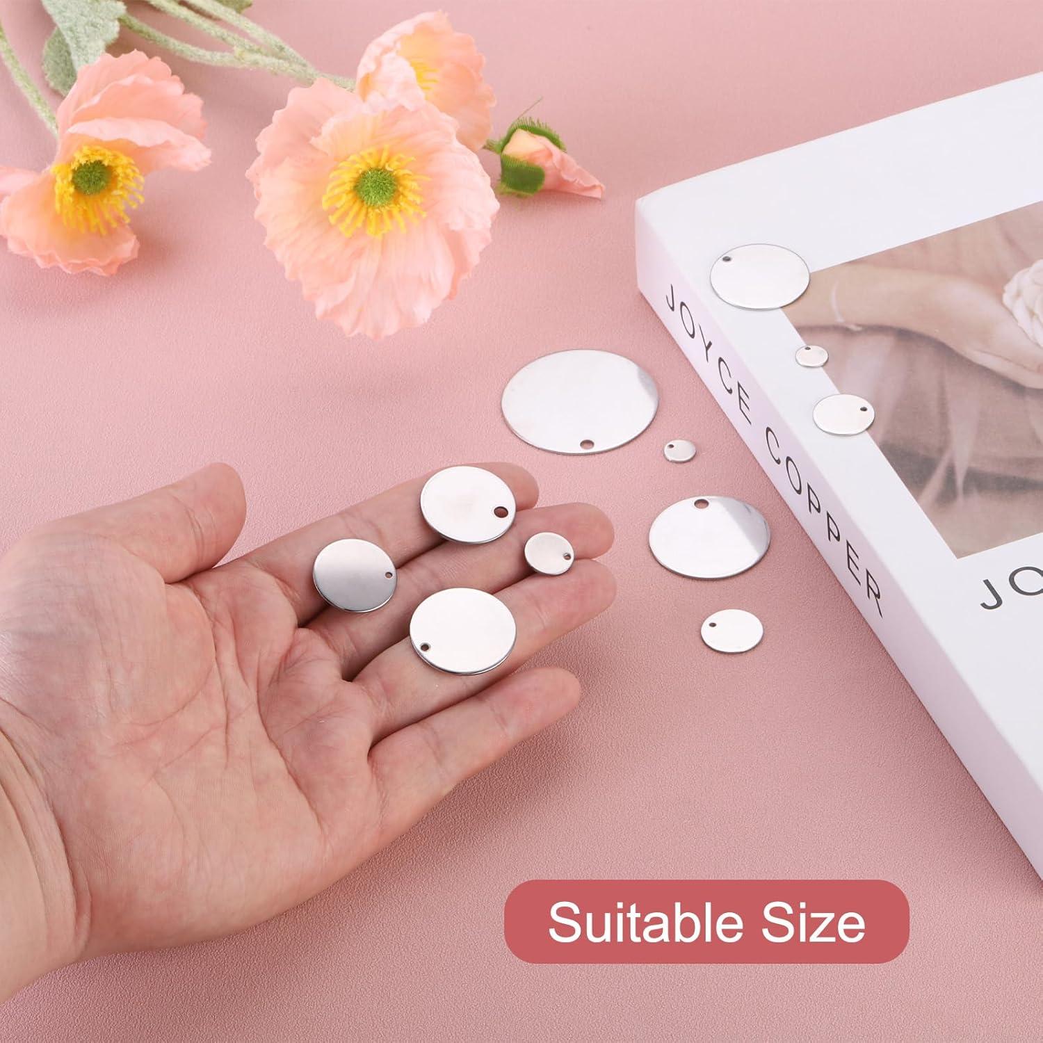 Etiquetas de Acero Inoxidable MECCANIXITY 25 Pcs 8mm Plata