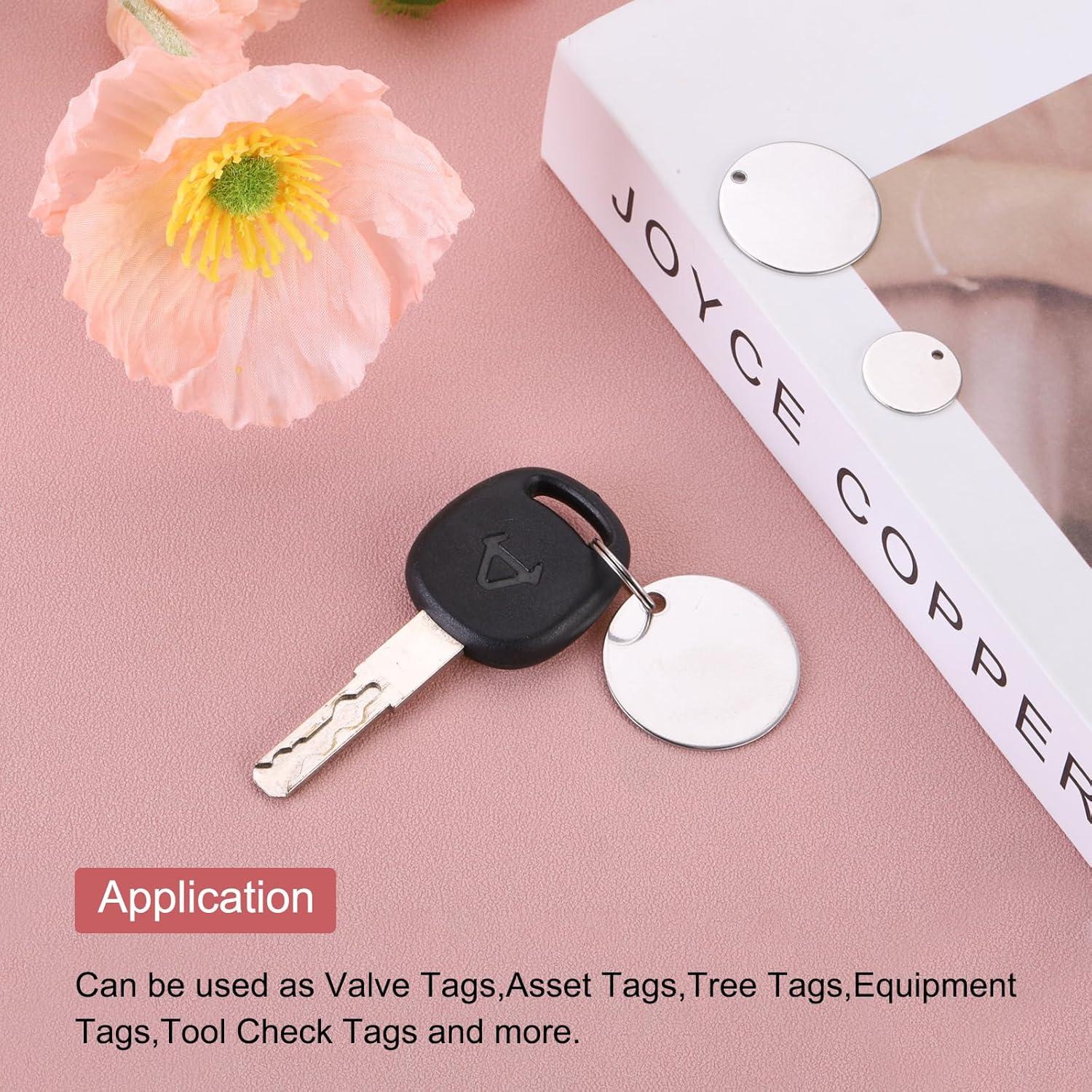 Etiquetas de Acero Inoxidable MECCANIXITY 25 Pcs 8mm Plata