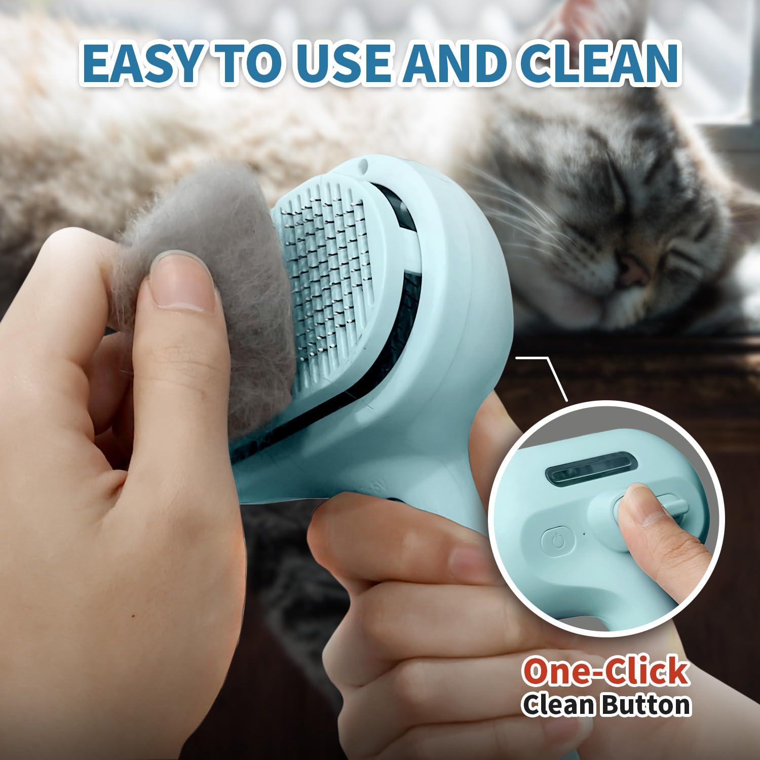 Cepillo para Gatos Herokitty con Spray Antiestático Azul