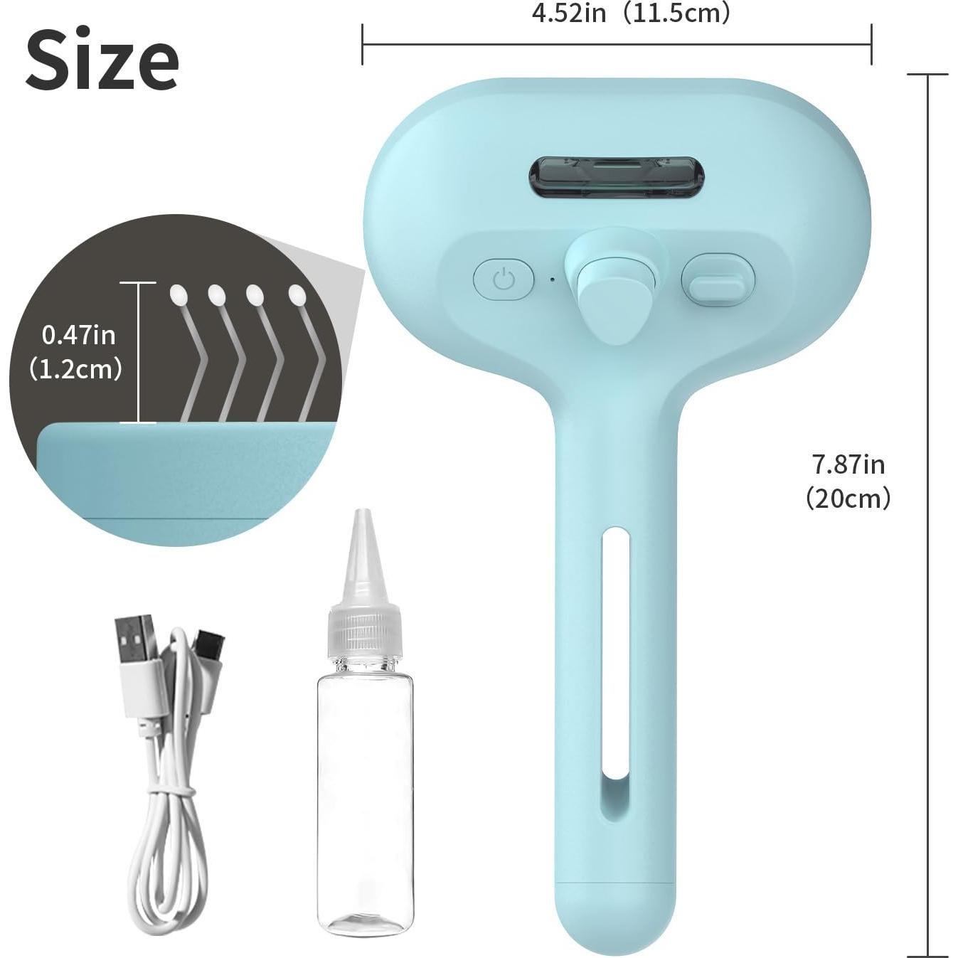 Cepillo para Gatos Herokitty con Spray Antiestático Azul