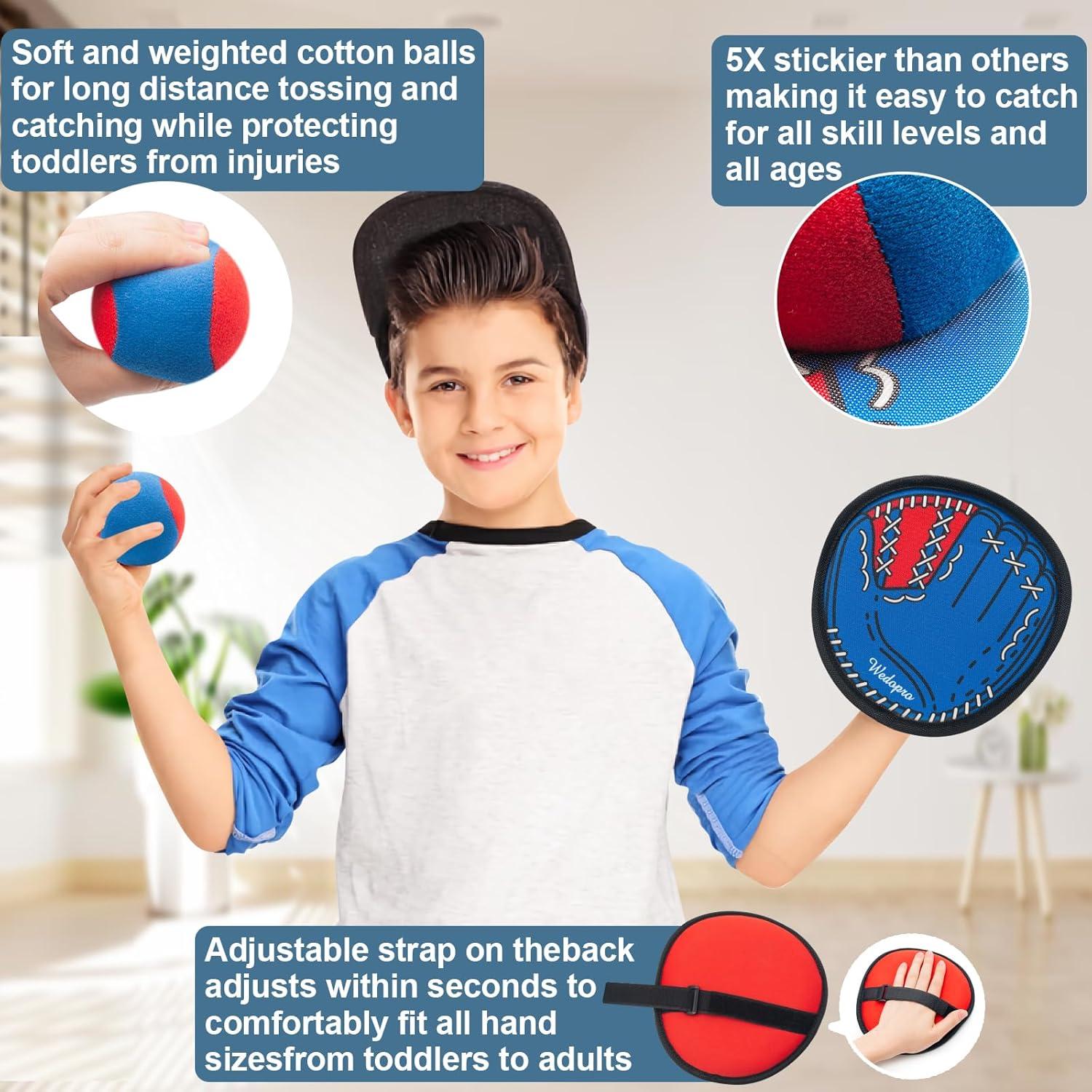 Juego de Lanzar y Atrapar Wedopro - Guante y Pelotas para Niños
