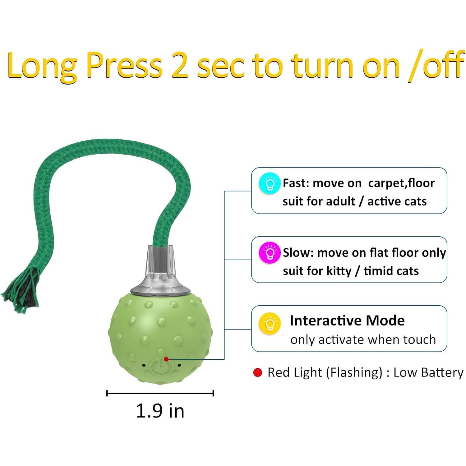 Juguete Interactivo para Gatos umosis con Bola Automática y Sonido
