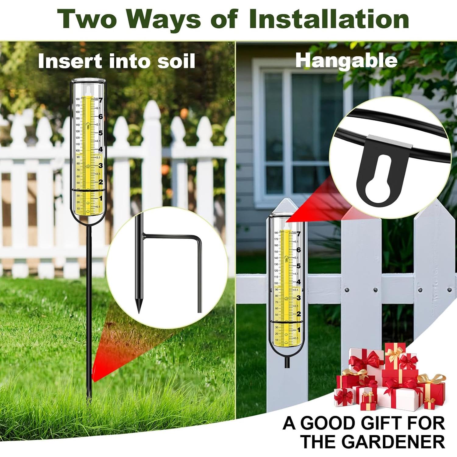 Pluviometro Exterior Remiawy Ajustable 94 cm Amarillo