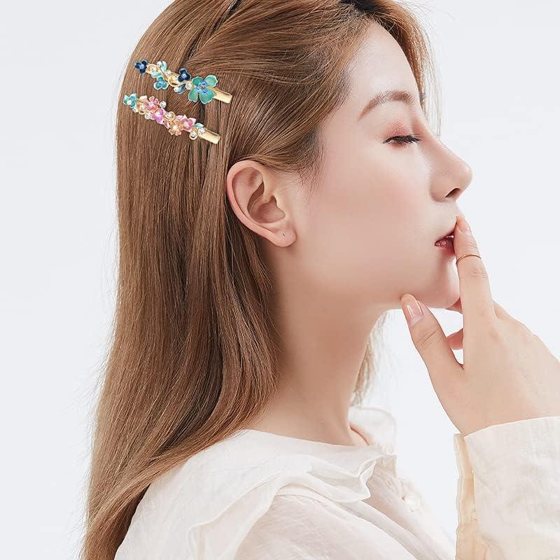 Clips para Cabello de Metal Vintage Coloridos 6pcs Whitebridge