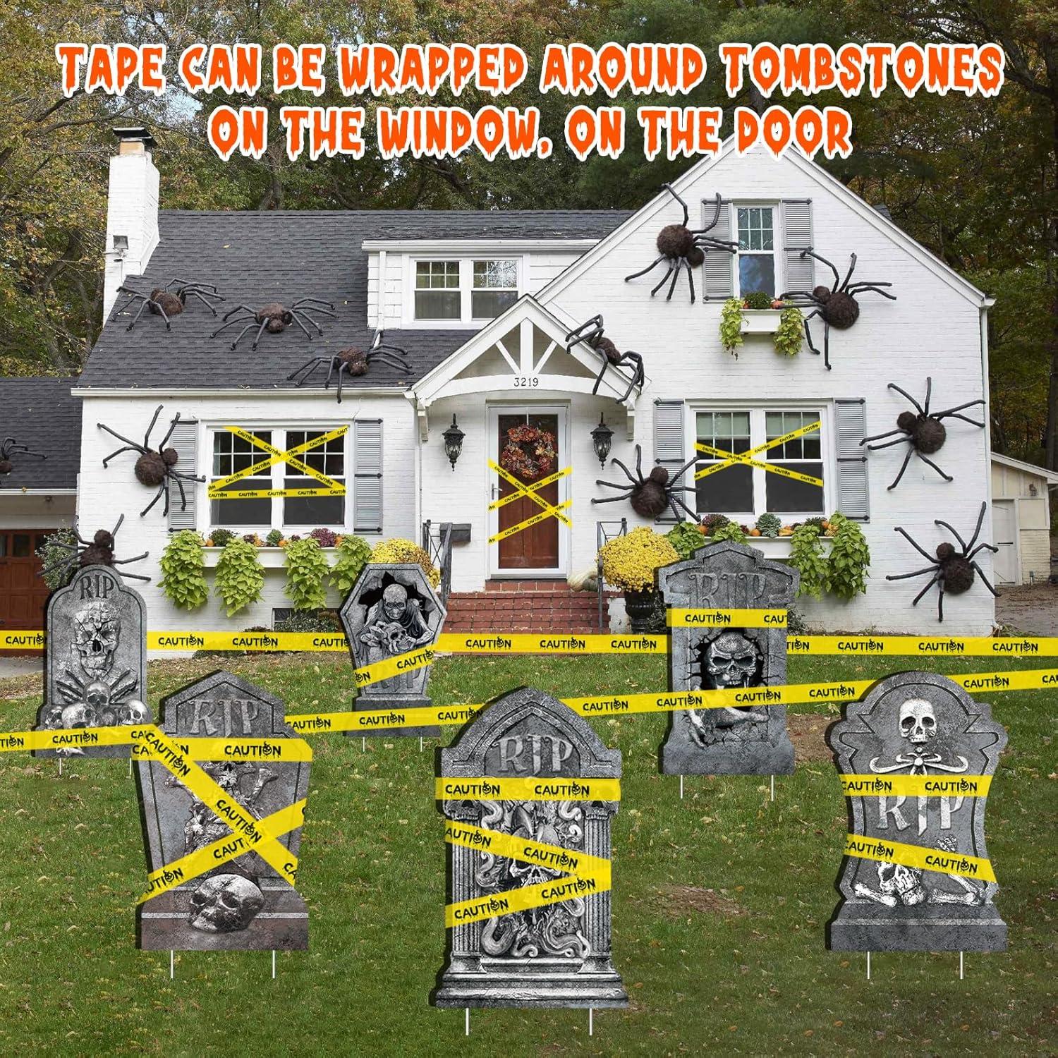 Decoraciones de Halloween Lápidas 6 Pcs qiyeyeye 34.8 cm