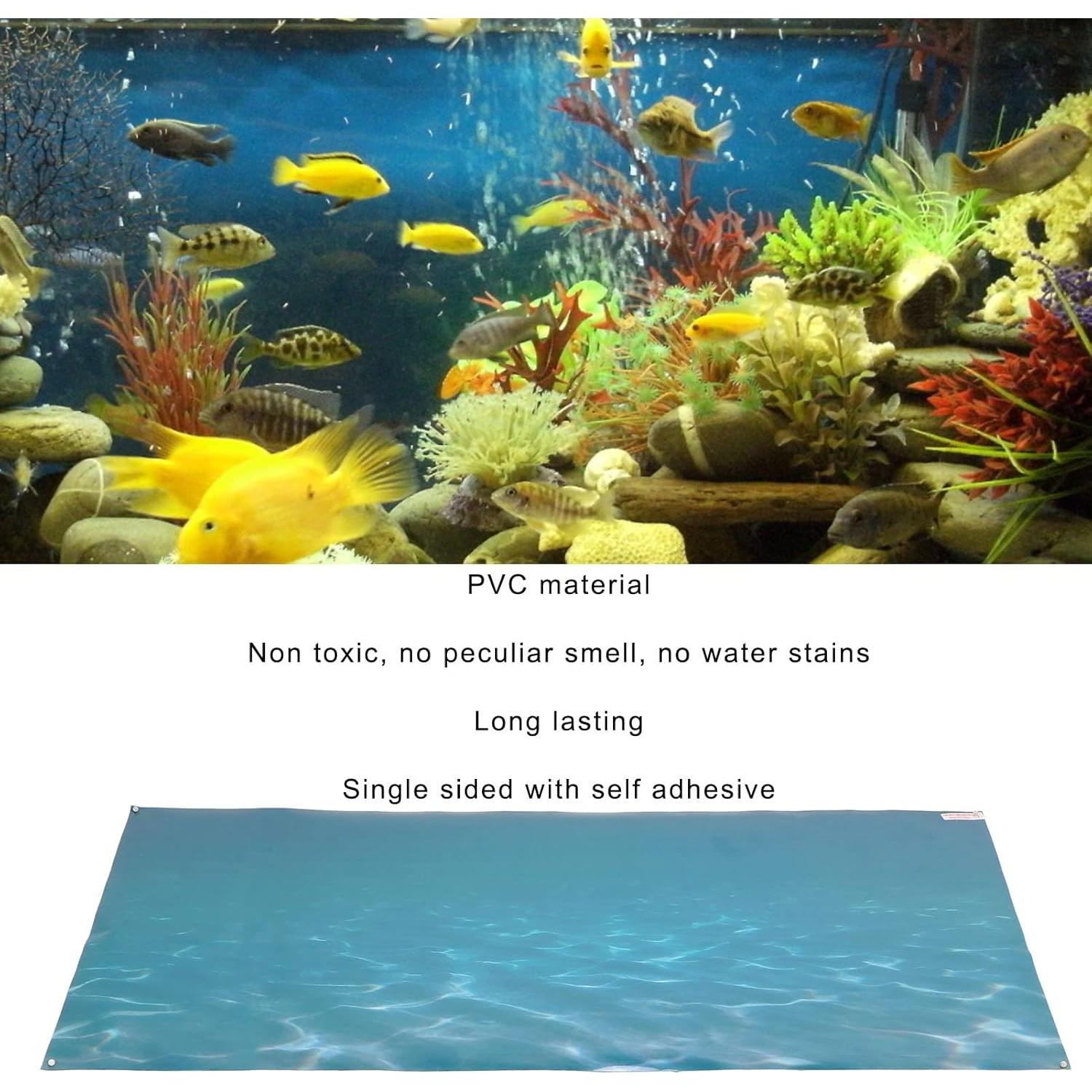 Calcomanía de Fondo de Acuario PVC Zerodis 61x30 cm