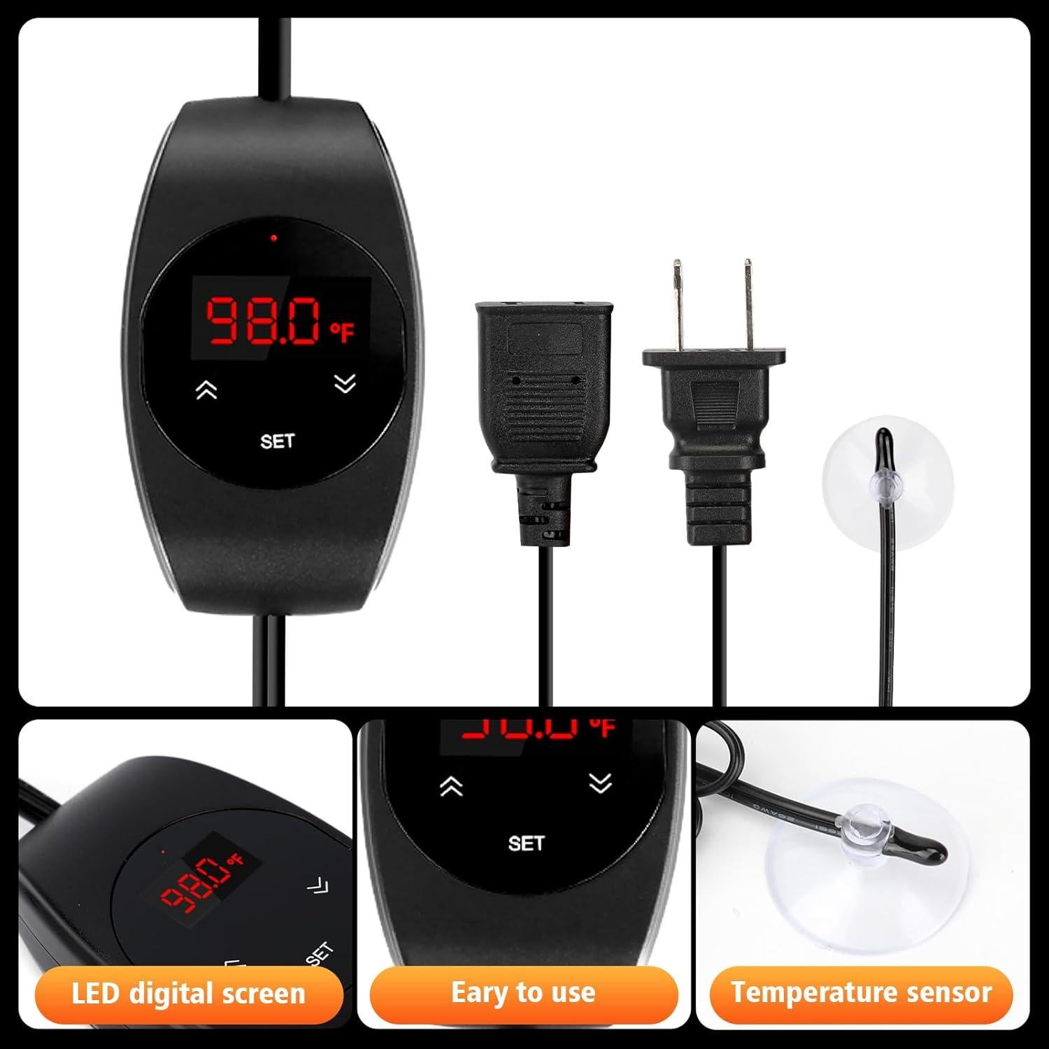 Termostato PID Dimming XFP para Reptiles y Germinación 300W