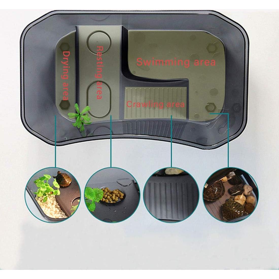 Tanque para Tortugas PINVNBY 40x23x13 cm con Plataforma y Rampa