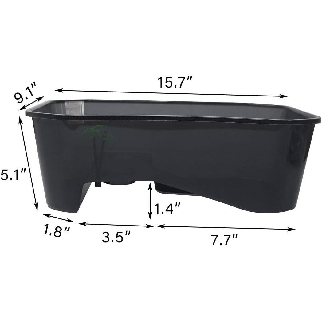 Tanque para Tortugas PINVNBY 40x23x13 cm con Plataforma y Rampa