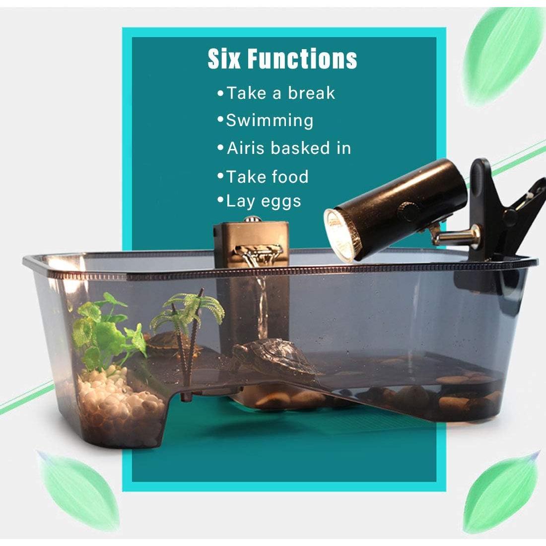 Tanque para Tortugas PINVNBY 40x23x13 cm con Plataforma y Rampa