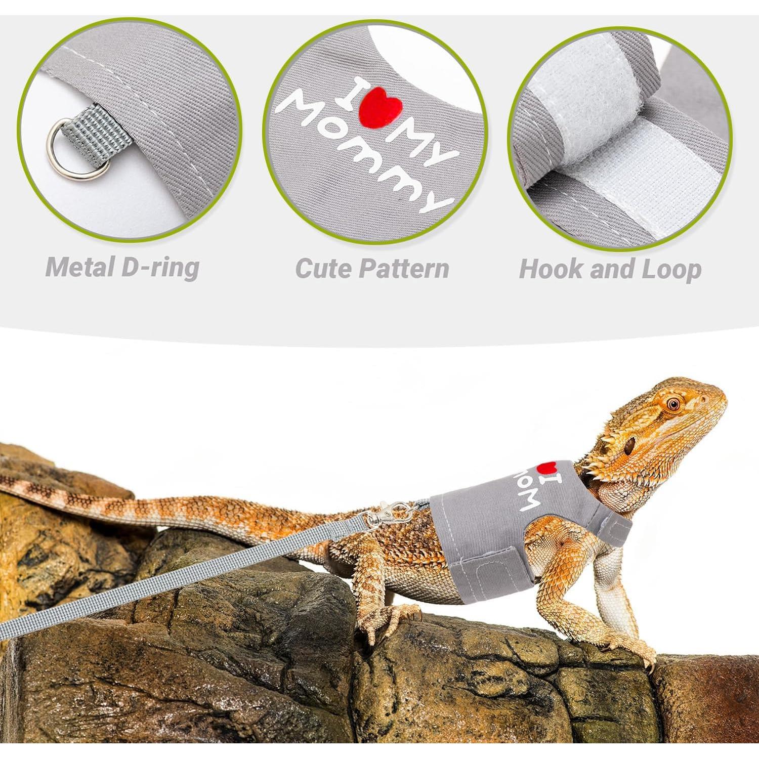 Arnés Ajustable para Dragón Barbudo WEVONIGU con Correa