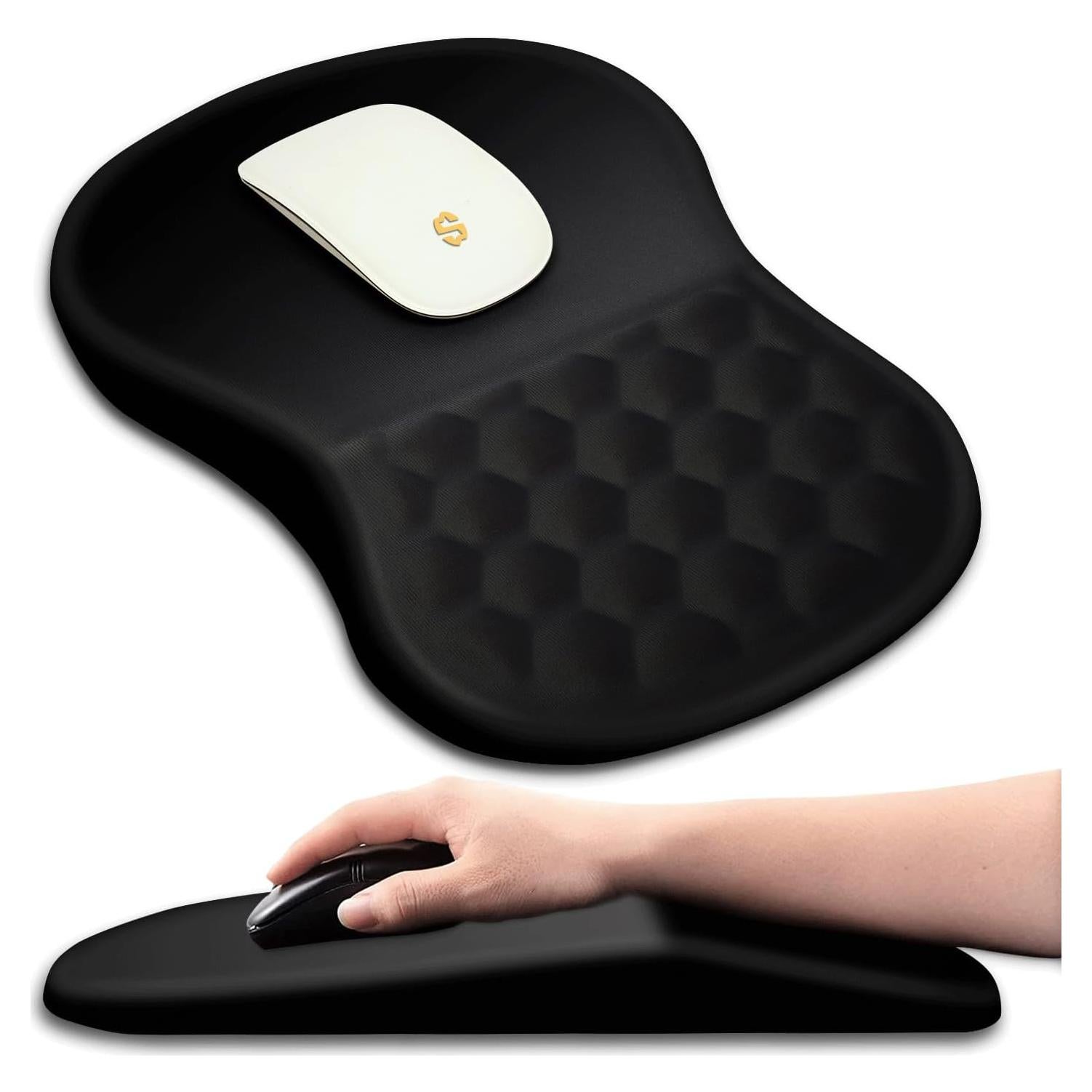 Alfombrilla de Ratón Ergonómica SANWUMIAN Negra 30x20 cm