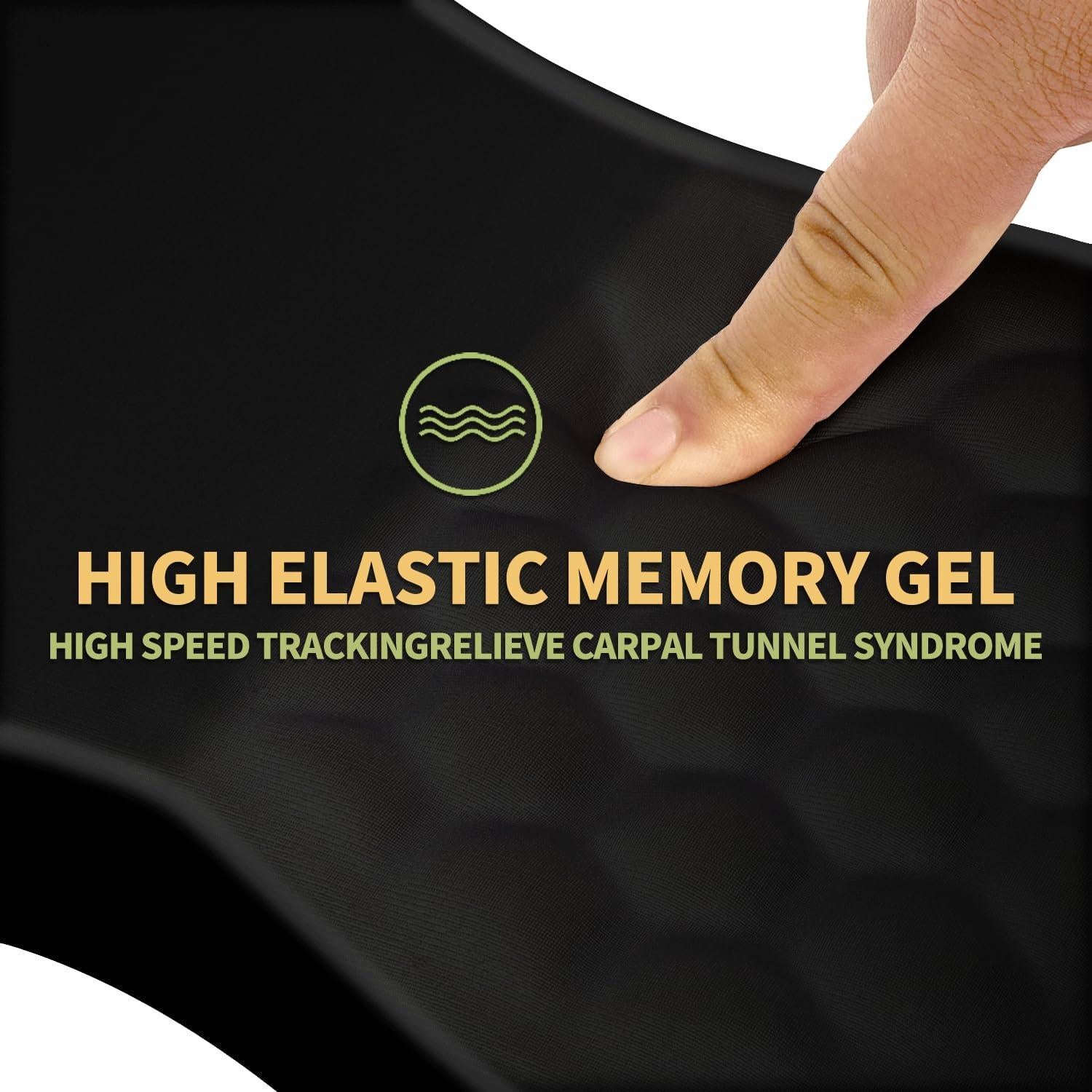 Alfombrilla de Ratón Ergonómica SANWUMIAN Negra 30x20 cm