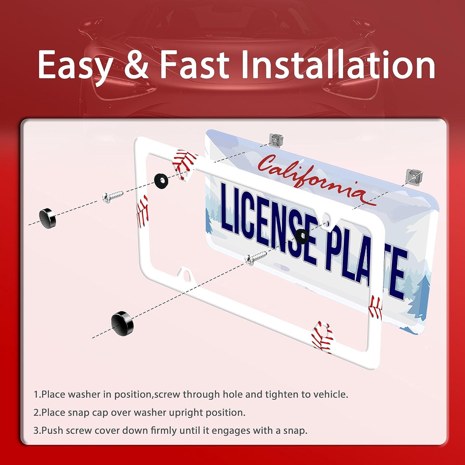 Marco de Placa de Licencia LOISTAVA Acero Inoxidable 30.99x15.24cm