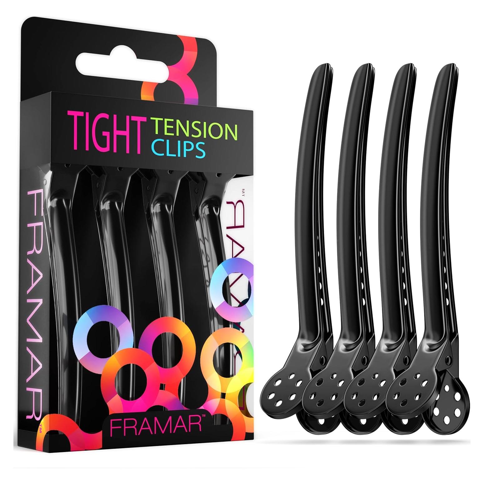 Clips de Tensión Ajustada Framar Negros - Set de 4 Clips Profesionales
