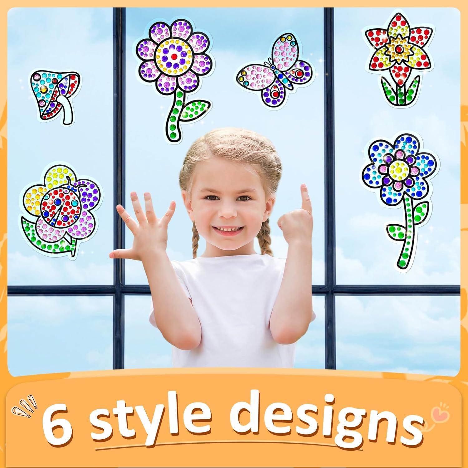 Kits de Manualidades de Ventana de Diamante Yazhiji - 6 Diseños para Niños